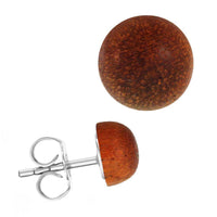 Load image into Gallery viewer, Holzohrstecker Edelstahl Halbkugel verschiedene Holzarten unisex - chic-net.de
