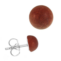 Load image into Gallery viewer, Holzohrstecker Edelstahl Halbkugel verschiedene Holzarten unisex - chic-net.de
