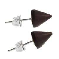 Load image into Gallery viewer, Holzohrstecker Ohrstecker Holz Kegel 925er Sterlingsilber 8 mm Maserung - chic-net.de
