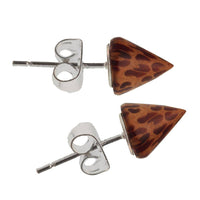 Load image into Gallery viewer, Holzohrstecker Ohrstecker Holz Kegel 925er Sterlingsilber 8 mm Maserung - chic-net.de
