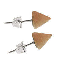 Load image into Gallery viewer, Holzohrstecker Ohrstecker Holz Kegel 925er Sterlingsilber 8 mm Maserung - chic-net.de
