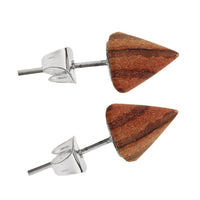 Load image into Gallery viewer, Holzohrstecker Ohrstecker Holz Kegel 925er Sterlingsilber 8 mm Maserung - chic-net.de
