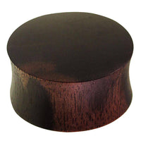 Cargar imagen en el visor de la galería, Holzplug Eisenholz dunkel leicht konvex double flared - chic-net.de
