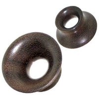 Load image into Gallery viewer, Holztunnel Sonoholz braun pilzförmig handgeschnitzt Tribal Holz Tunnel Plug Expander Ohrstecker - chic-net.de
