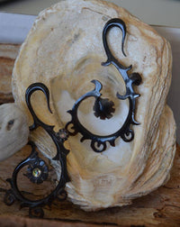 Cargar imagen en el visor de la galería, Horn Piercing Dehnschnecke Abalone Inlay Blume Spirale - chic-net.de
