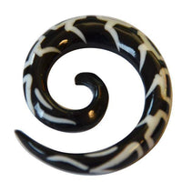 Cargar imagen en el visor de la galería, Horn Piercing Dehnschnecke Centipede Bone Inlay 5mm - chic-net.de
