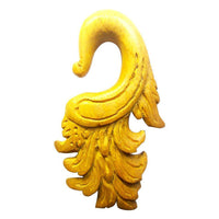 Load image into Gallery viewer, Jackfrucht Holz hell braun 10mm Lobe Piercing Hook Fire - chic-net.de
