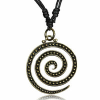 Load image into Gallery viewer, Kette Brass Baumwolle schwarz Anhänger Muster antik golden - chic-net.de
