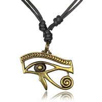 Load image into Gallery viewer, Kette Brass Baumwolle schwarz Anhänger Symbol antik golden - chic-net.de
