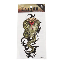Load image into Gallery viewer, Klebetattoo Schlange Kobra grün grau Tribal schwarz groß 1 Motiv 1 Bogen - chic-net.de
