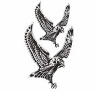 Cargar imagen en el visor de la galería, Klebetattoo Tattoos Adler schwarz weiß Comic-Style vereinfacht 2 Motive 1 Bogen - chic-net.de
