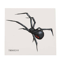 Cargar imagen en el visor de la galería, Klebetattoo temporär Spinne realistisch spitze Beine schwarz rot 1 Bogen - chic-net.de
