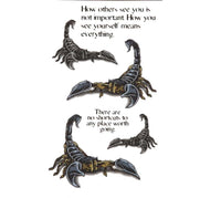 Cargar imagen en el visor de la galería, Klebetattoos Tattoo 3D Skorpione gute Sprüche Selbstbewusstsein 1 Bogen 6 Motive - chic-net.de
