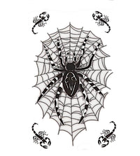 Cargar imagen en el visor de la galería, Klebetattoos Tattoo große Spinne im Netz Skorpione 1 Bogen 5 Motive - chic-net.de
