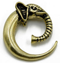 Load image into Gallery viewer, Piercing Ohrgewicht Messing Elefant Spirale - chic-net.de
