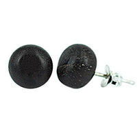 Cargar imagen en el visor de la galería, Kokosnuss-Ohrstecker, kugelrund, 8mmØ, Dunkelbraun, aus Kokonusssholz, 925er Sterlingsilber-Stift - chic-net.de
