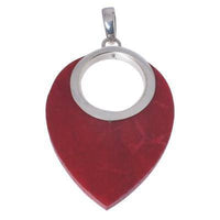 Load image into Gallery viewer, Korallenanhänger Silberanhänger Anhänger Koralle 925er Silber Damen Schmuck Tropfen umgekehrt Loch - chic-net.de
