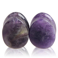 Load image into Gallery viewer, Amethyst Stein Flesh Plug Träne double flared lila - chic-net.de
