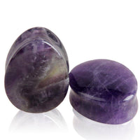 Load image into Gallery viewer, Amethyst Stein Flesh Plug Träne double flared lila - chic-net.de
