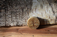 Cargar imagen en el visor de la galería, Krokodil Holz Plug Baum des Lebens hell double flared - chic-net.de
