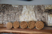 Load image into Gallery viewer, Krokodil Holz Plug Schwertlilien Stern double flared - chic-net.de
