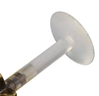 Load image into Gallery viewer, Labret Lippen Piercing Acryl Lotus Blume antik golden Brass Motiv - chic-net.de
