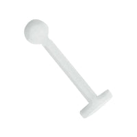 Cargar imagen en el visor de la galería, Labret modisches Piercing aus Kunststoff in weiß flexibel mit Kugel - chic-net.de
