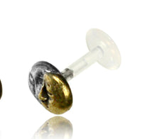 Load image into Gallery viewer, Labret Piercing Acryl Mond antik gold silber Brass - chic-net.de

