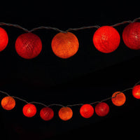 Load image into Gallery viewer, LED Lichterketten bunt 20 Baumwollkugeln (6 cm) CE 3,5m Deko innen Cotton Ball - chic-net.de
