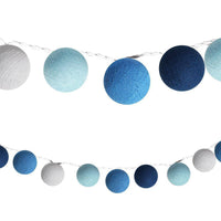 Load image into Gallery viewer, LED Lichterketten bunt 20 Baumwollkugeln (6 cm) CE 3,5m Deko innen Cotton Ball - chic-net.de
