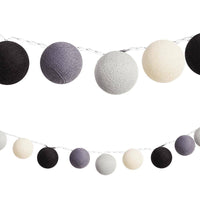 Load image into Gallery viewer, LED Lichterketten bunt 20 Baumwollkugeln (6 cm) CE 3,5m Deko innen Cotton Ball - chic-net.de
