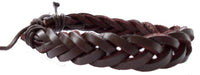 Load image into Gallery viewer, Lederarmband geflochten rot braun schmal verstellbar Armband binden unisex nickelfrei - chic-net.de
