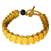 Load image into Gallery viewer, Lederarmband Leder Armband geflochten gelb Unisex Schmuck Freundschaftsarmband Herren Damen - chic-net.de
