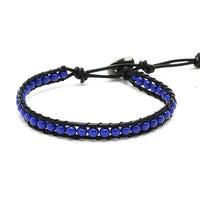 Load image into Gallery viewer, Lederarmbänder Achat gefärbt Perlen bunt Armband Leder verstellbar unisex - chic-net.de
