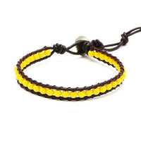 Load image into Gallery viewer, Lederarmbänder Achat gefärbt Perlen bunt Armband Leder verstellbar unisex - chic-net.de
