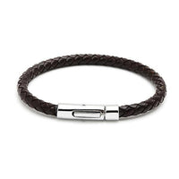 Load image into Gallery viewer, Lederarmbänder rund geflochten Farben Armband Leder Knopfverschluss unisex nickelfrei - chic-net.de
