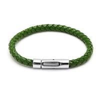 Load image into Gallery viewer, Lederarmbänder rund geflochten Farben Armband Leder Knopfverschluss unisex nickelfrei - chic-net.de
