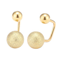 Load image into Gallery viewer, Long Staples Barbell 90 Grad Schraubverschluss zwei Kugeln golden glitzer - chic-net.de
