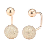 Cargar imagen en el visor de la galería, Long Staples Barbell 90 Grad Schraubverschluss zwei Kugeln roségolden glitzer - chic-net.de
