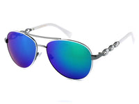 Cargar imagen en el visor de la galería, LOOX Sonnenbrille Pilotenbrille 400UV Zierbügel verspiegelt - Modell Long Beach - chic-net.de
