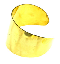 Load image into Gallery viewer, Messing Armreif gold 50mm breit verstellbar - chic-net.de
