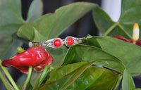 Cargar imagen en el visor de la galería, Messing Armreif golden rot Jaspis rund acht Zopfrand nickelfrei verstellbar antik Tribal Schmuck - chic-net.de
