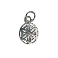 Load image into Gallery viewer, Messing Brass Anhänger Blume des Lebens antik gold silber Kette flower of life - chic-net.de
