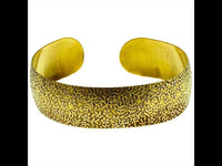 Cargar imagen en el visor de la galería, Messing Brass Armreif Blumen Äste golden 20 mm nickelfrei antik Tribal offen Schmuck - chic-net.de
