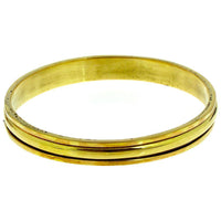 Cargar imagen en el visor de la galería, Messing Brass Armreif gewölbt golden Rillen 8 mm nickelfrei antik Tribal 65 mm Schmuck - chic-net.de
