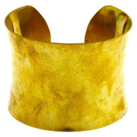 Cargar imagen en el visor de la galería, Messing Brass Armreif golden breit gewölbt 63 mm nickelfrei offen verstellbar antik Tribal Schmuck - chic-net.de
