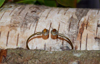 Cargar imagen en el visor de la galería, Messing Brass Armreif golden oval Seilmuster Tigerauge nickelfrei verstellbar antik Tribal Schmuck - chic-net.de
