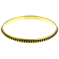 Cargar imagen en el visor de la galería, Messing Brass Armreif golden schwarz schmal Halbkugeln nickelfrei 68 mm antik Tribal Schmuck - chic-net.de
