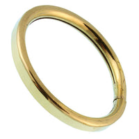 Load image into Gallery viewer, Messing Brass Armreif rund gerade golden Rille 7 mm nickelfrei antik Tribal 63 mm Schmuck - chic-net.de
