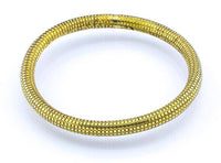 Load image into Gallery viewer, Messing Brass Armreif rund golden Plättchen oxidiert antik Tribal 65 mm Schmuck - chic-net.de
